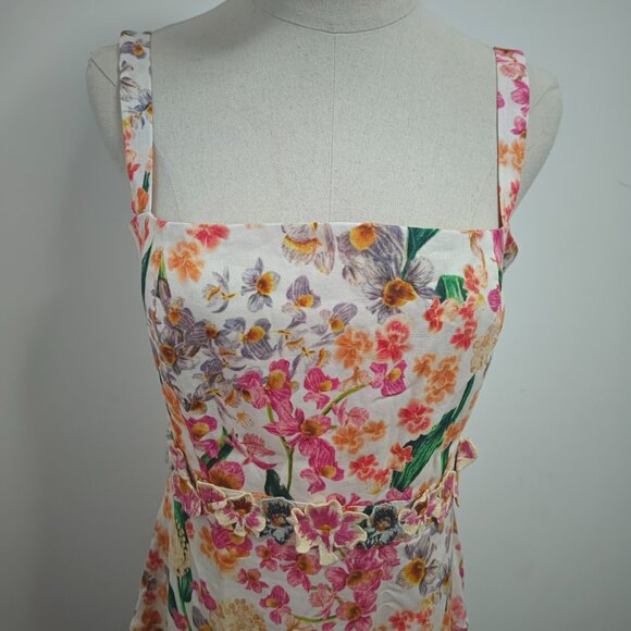 Agua By Agua Bendita lima jardiniera' floral-print linen maxi dress - Picture 5 of 15